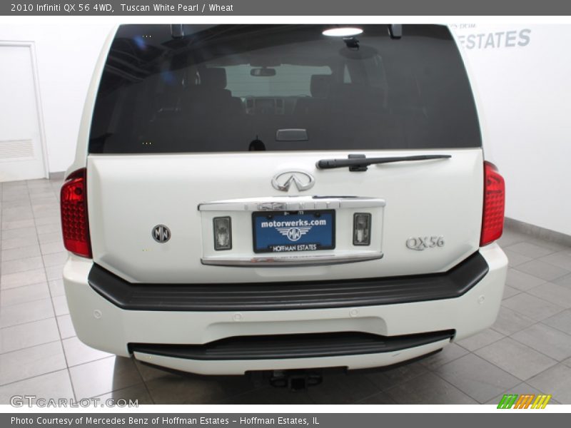 Tuscan White Pearl / Wheat 2010 Infiniti QX 56 4WD