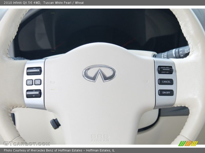 Tuscan White Pearl / Wheat 2010 Infiniti QX 56 4WD