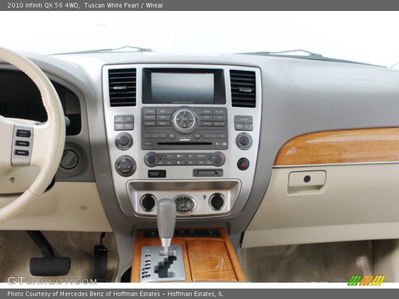 Tuscan White Pearl / Wheat 2010 Infiniti QX 56 4WD