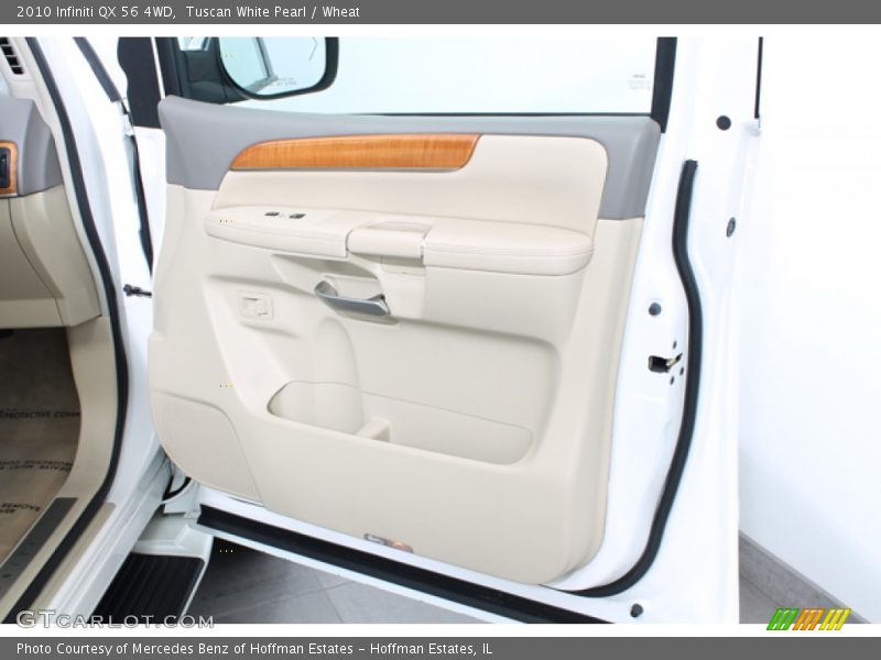 Tuscan White Pearl / Wheat 2010 Infiniti QX 56 4WD