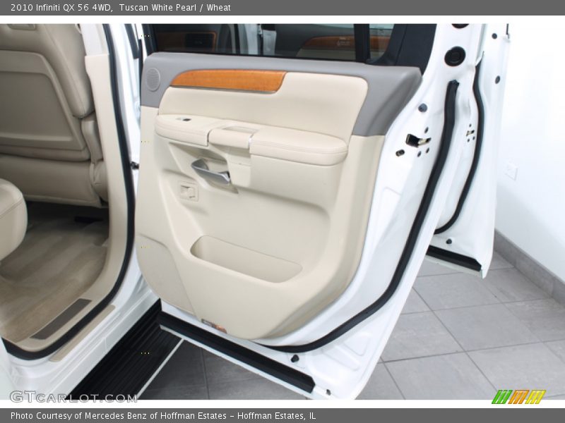 Tuscan White Pearl / Wheat 2010 Infiniti QX 56 4WD