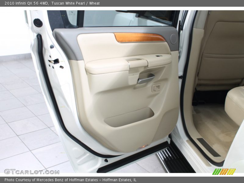 Tuscan White Pearl / Wheat 2010 Infiniti QX 56 4WD