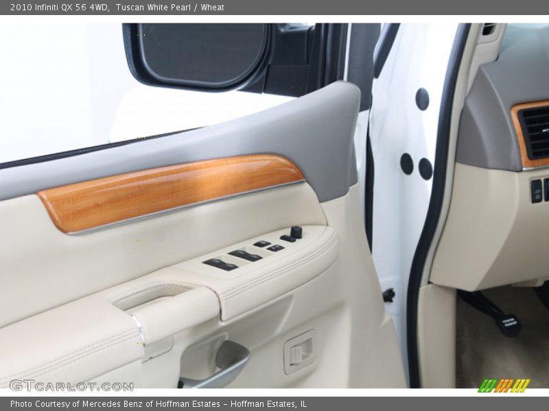 Tuscan White Pearl / Wheat 2010 Infiniti QX 56 4WD
