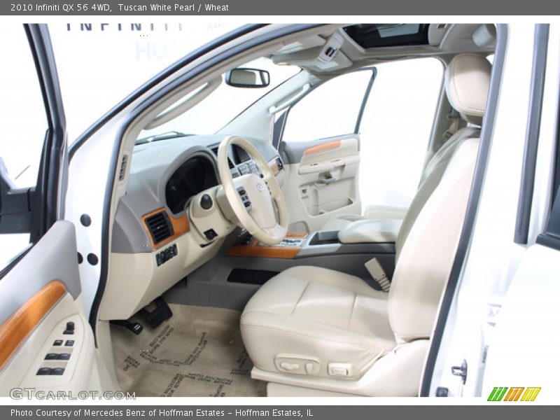 Tuscan White Pearl / Wheat 2010 Infiniti QX 56 4WD