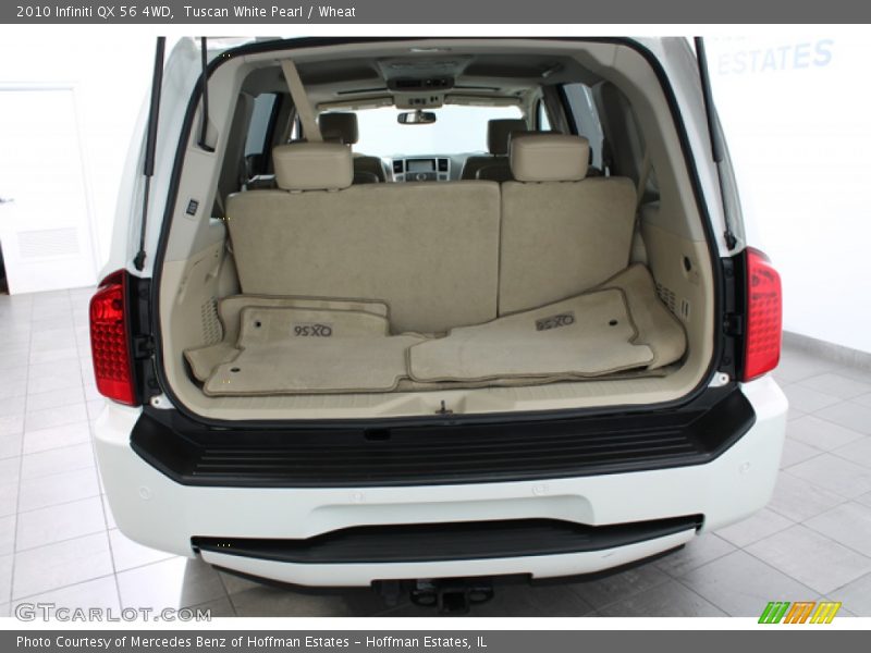 Tuscan White Pearl / Wheat 2010 Infiniti QX 56 4WD