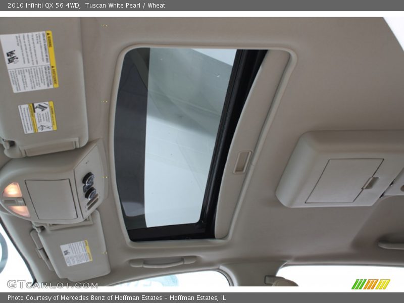Tuscan White Pearl / Wheat 2010 Infiniti QX 56 4WD