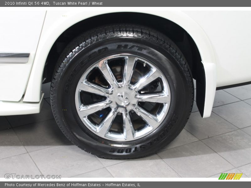 Tuscan White Pearl / Wheat 2010 Infiniti QX 56 4WD