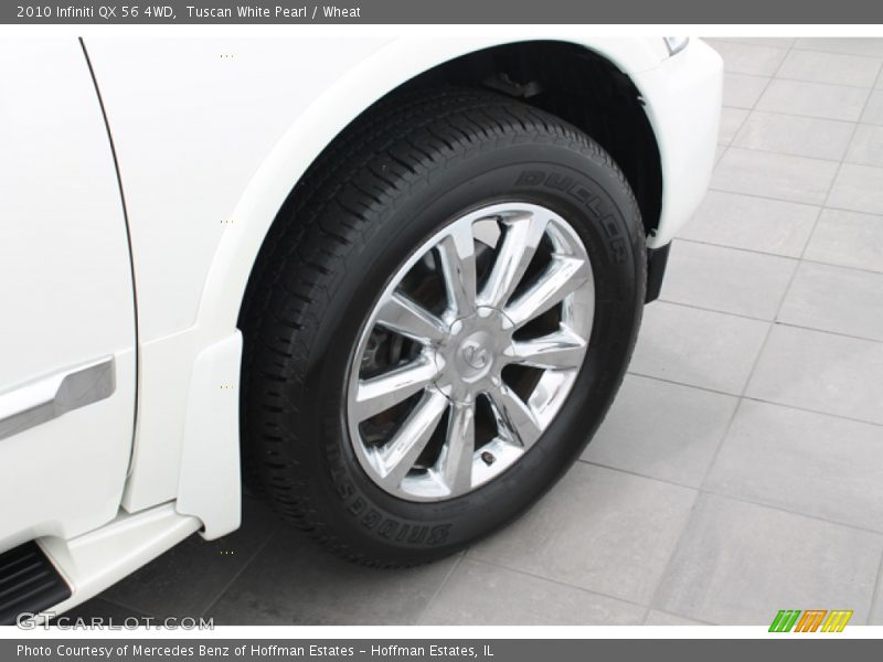 Tuscan White Pearl / Wheat 2010 Infiniti QX 56 4WD