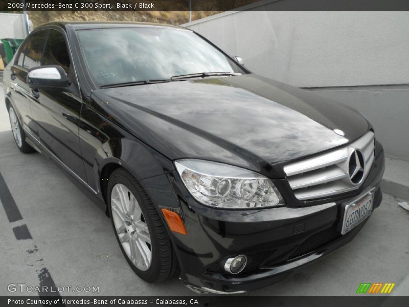 Black / Black 2009 Mercedes-Benz C 300 Sport