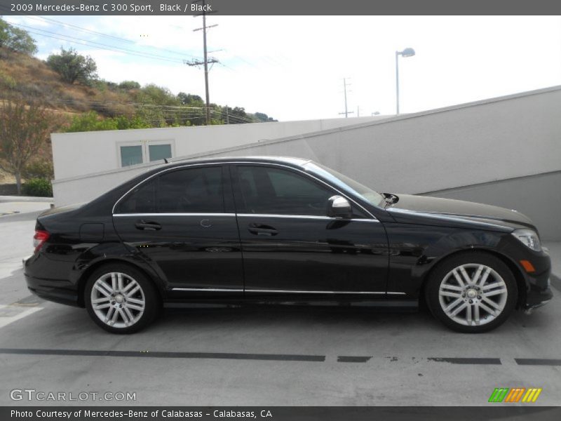 Black / Black 2009 Mercedes-Benz C 300 Sport