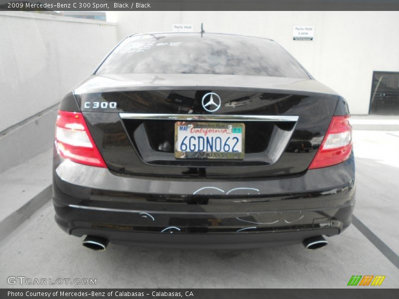 Black / Black 2009 Mercedes-Benz C 300 Sport