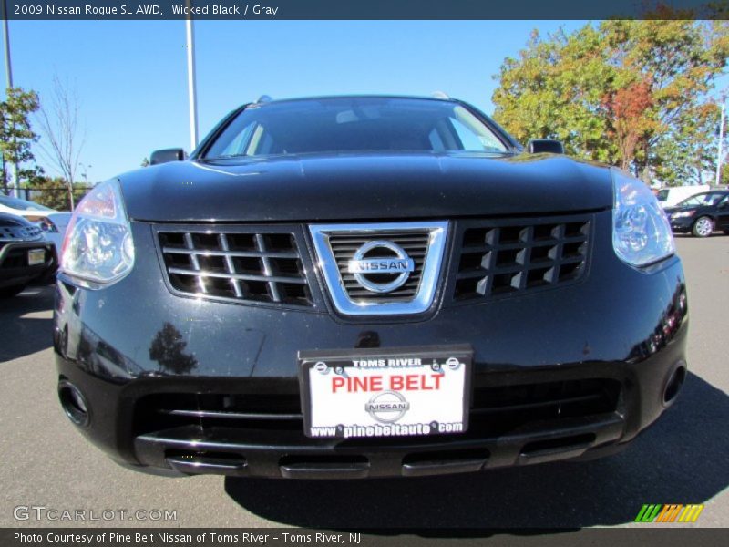 Wicked Black / Gray 2009 Nissan Rogue SL AWD
