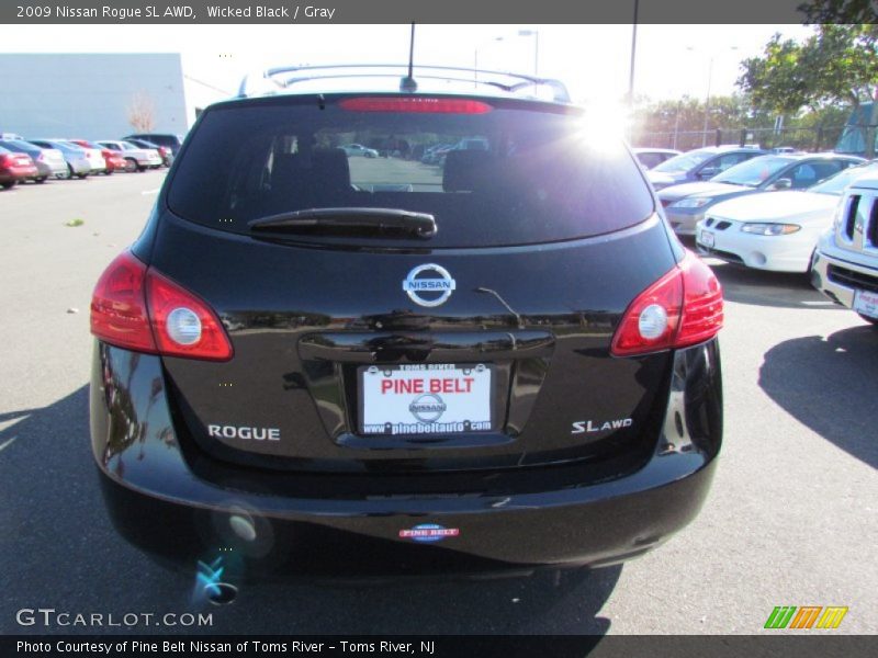 Wicked Black / Gray 2009 Nissan Rogue SL AWD