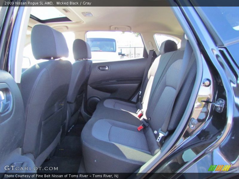 Wicked Black / Gray 2009 Nissan Rogue SL AWD