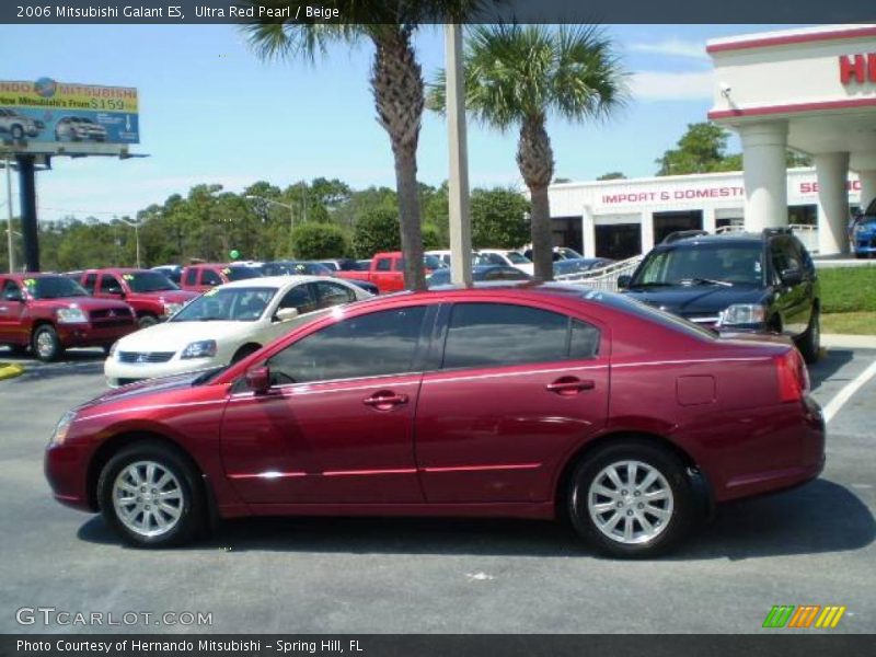 Ultra Red Pearl / Beige 2006 Mitsubishi Galant ES