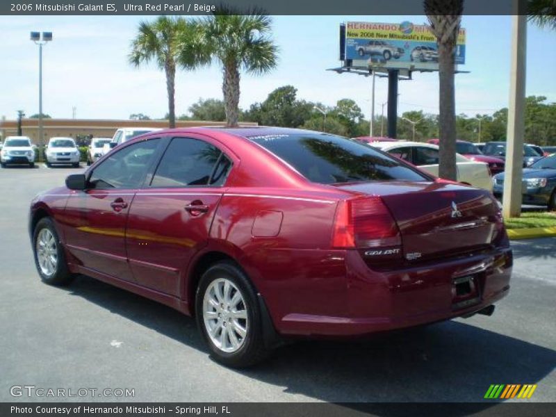 Ultra Red Pearl / Beige 2006 Mitsubishi Galant ES