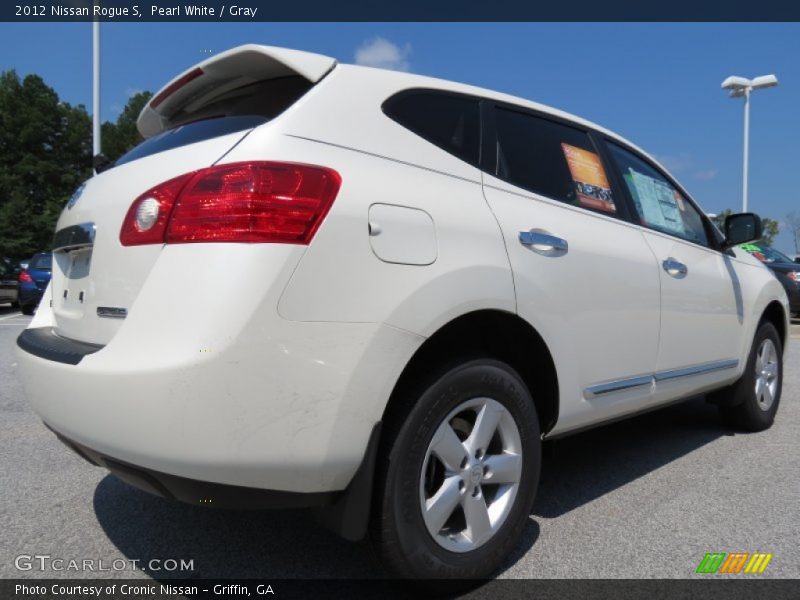 Pearl White / Gray 2012 Nissan Rogue S