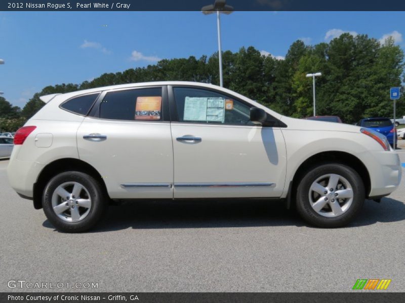 Pearl White / Gray 2012 Nissan Rogue S