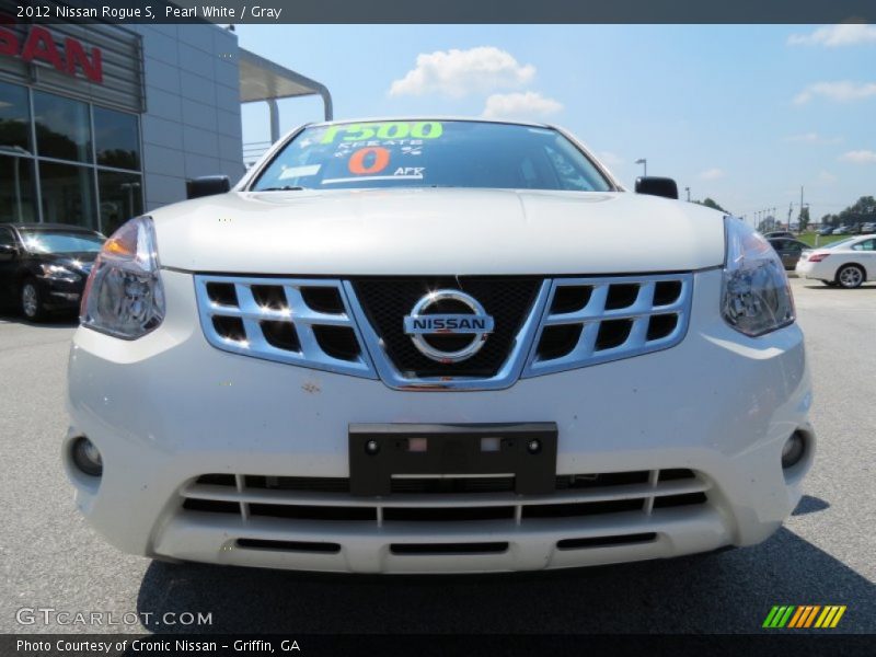 Pearl White / Gray 2012 Nissan Rogue S