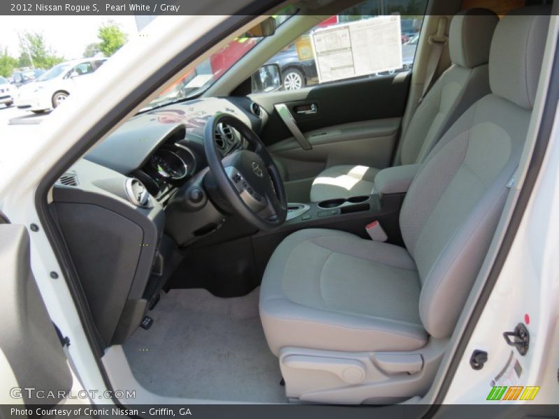 Pearl White / Gray 2012 Nissan Rogue S