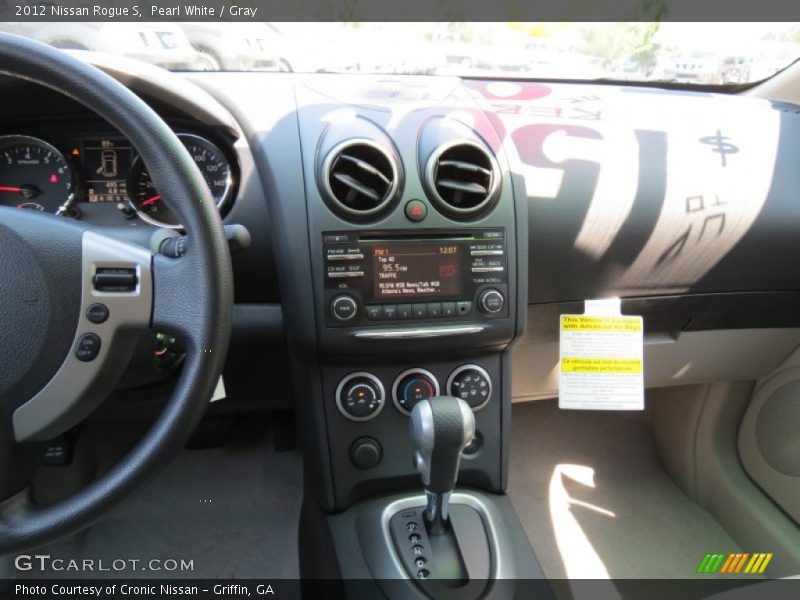 Pearl White / Gray 2012 Nissan Rogue S