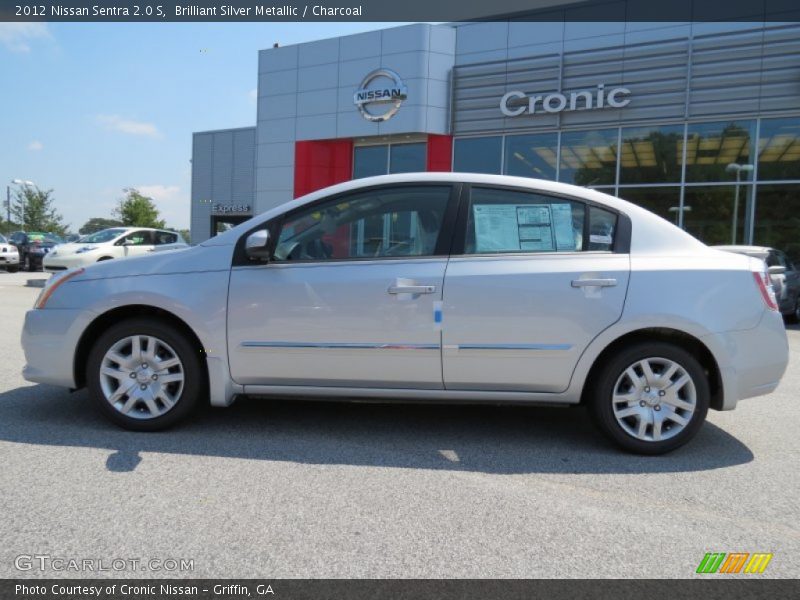 Brilliant Silver Metallic / Charcoal 2012 Nissan Sentra 2.0 S