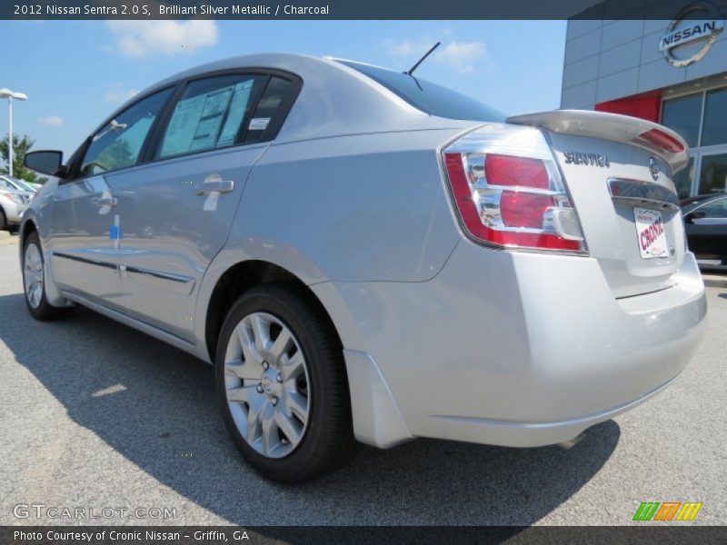 Brilliant Silver Metallic / Charcoal 2012 Nissan Sentra 2.0 S