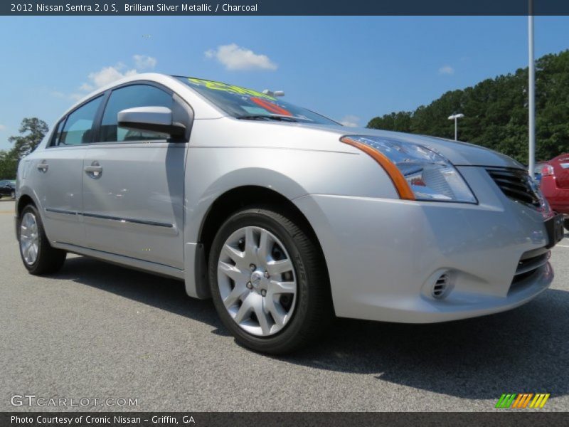 Brilliant Silver Metallic / Charcoal 2012 Nissan Sentra 2.0 S