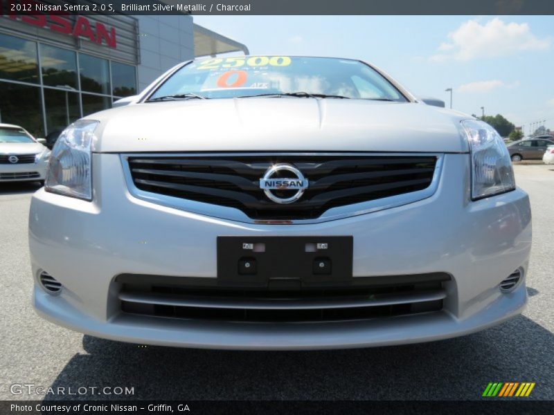 Brilliant Silver Metallic / Charcoal 2012 Nissan Sentra 2.0 S