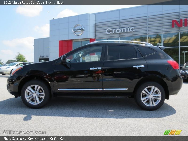 Super Black / Black 2012 Nissan Rogue SV