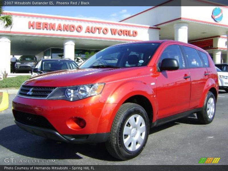 Phoenix Red / Black 2007 Mitsubishi Outlander ES