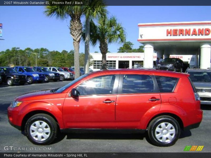 Phoenix Red / Black 2007 Mitsubishi Outlander ES