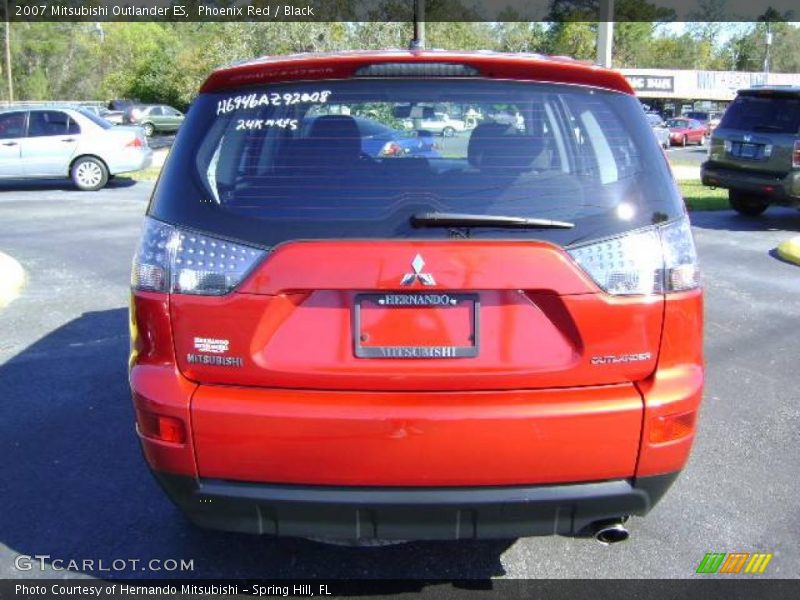 Phoenix Red / Black 2007 Mitsubishi Outlander ES