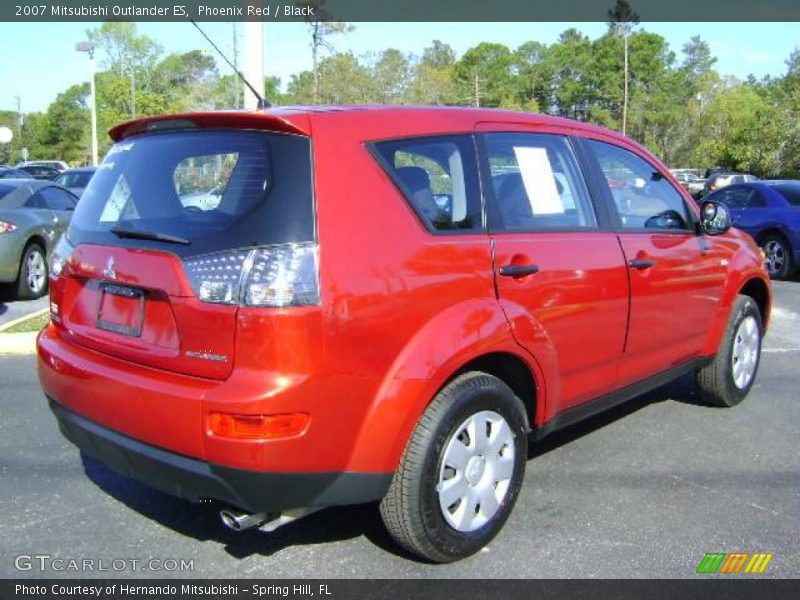Phoenix Red / Black 2007 Mitsubishi Outlander ES