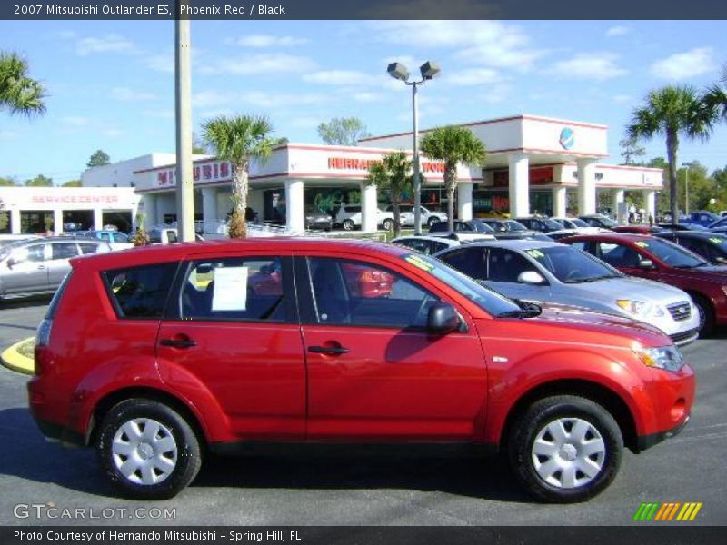 Phoenix Red / Black 2007 Mitsubishi Outlander ES