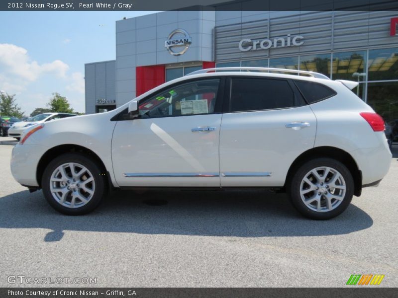 Pearl White / Gray 2012 Nissan Rogue SV