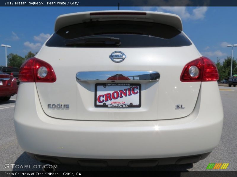Pearl White / Gray 2012 Nissan Rogue SV