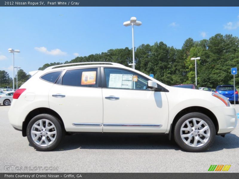 Pearl White / Gray 2012 Nissan Rogue SV