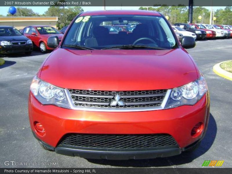 Phoenix Red / Black 2007 Mitsubishi Outlander ES