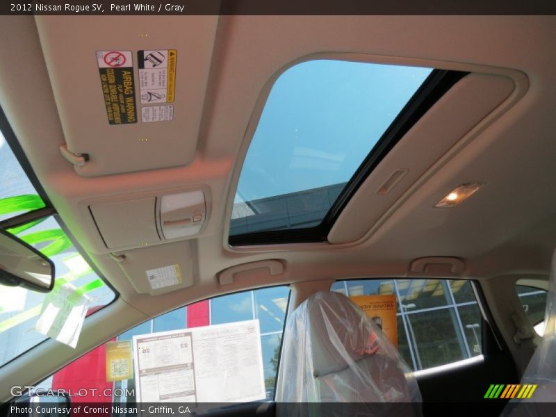 Pearl White / Gray 2012 Nissan Rogue SV