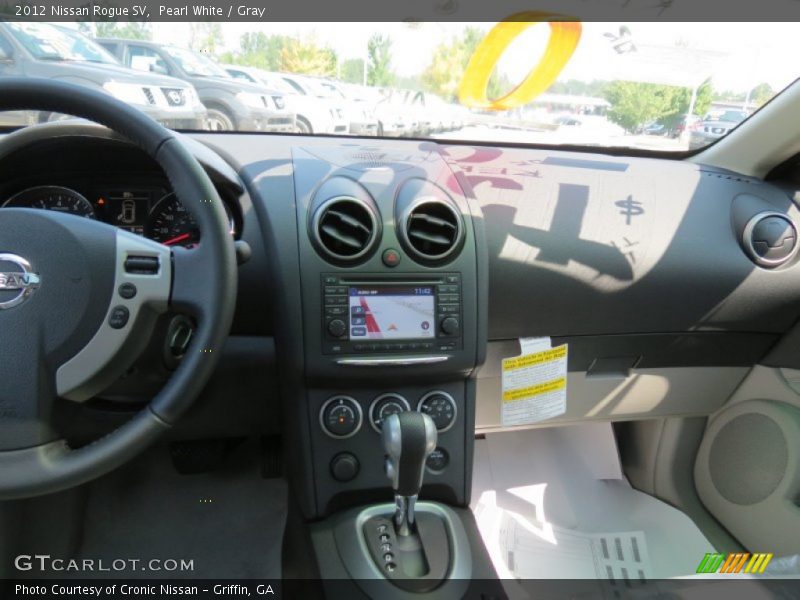 Pearl White / Gray 2012 Nissan Rogue SV