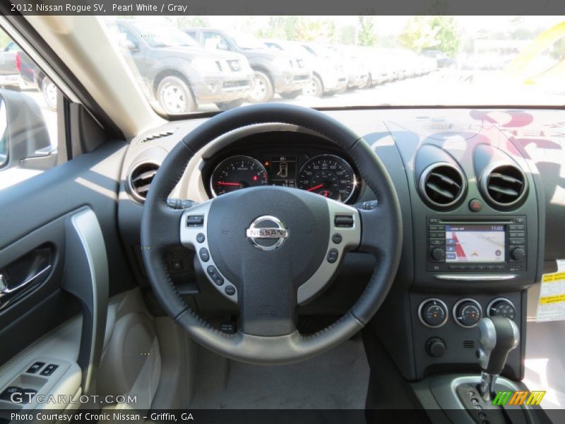 Pearl White / Gray 2012 Nissan Rogue SV