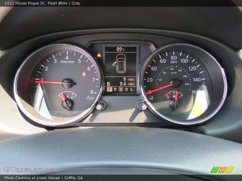 Pearl White / Gray 2012 Nissan Rogue SV