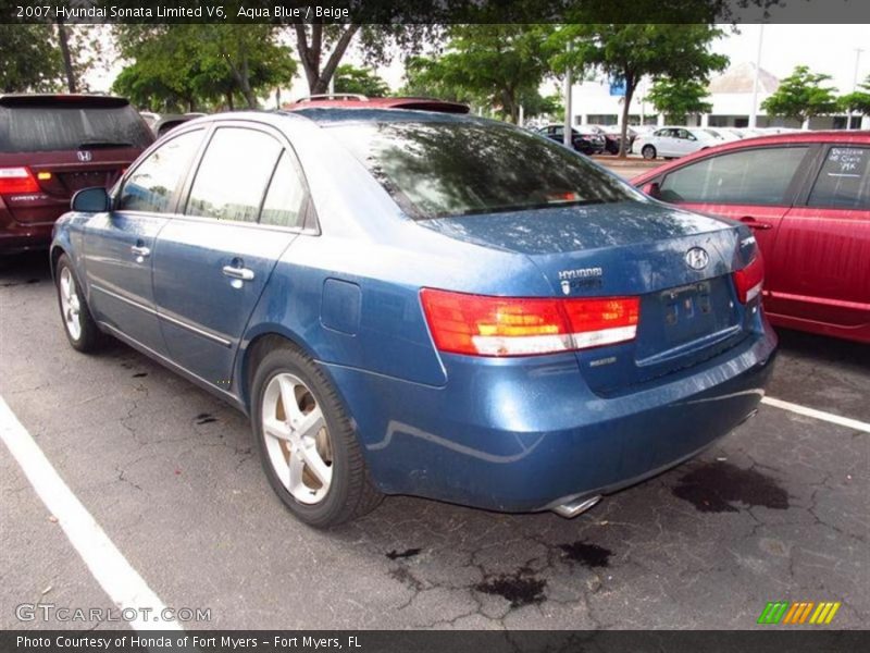 Aqua Blue / Beige 2007 Hyundai Sonata Limited V6