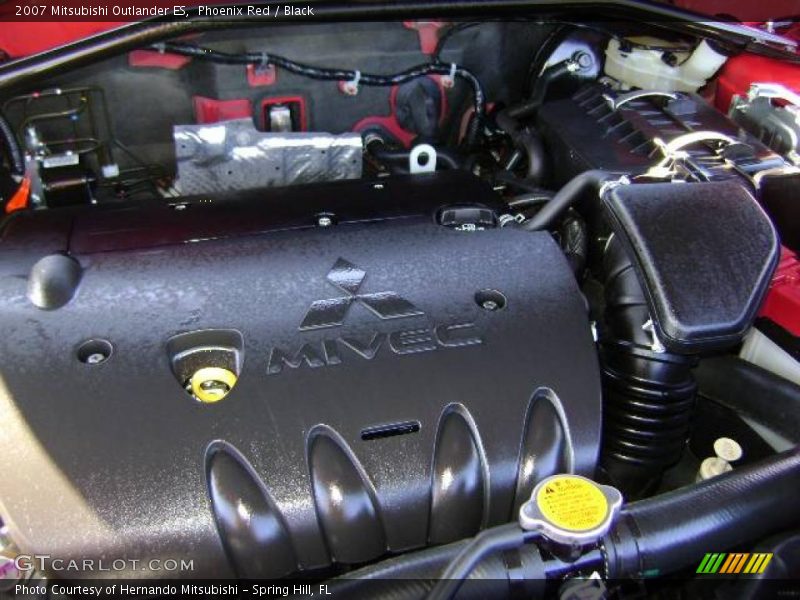 Phoenix Red / Black 2007 Mitsubishi Outlander ES