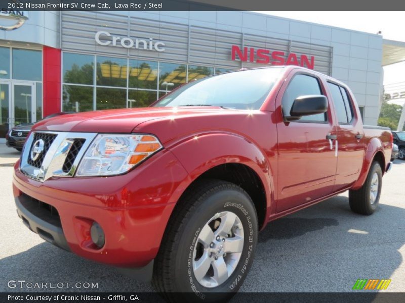 Lava Red / Steel 2012 Nissan Frontier SV Crew Cab