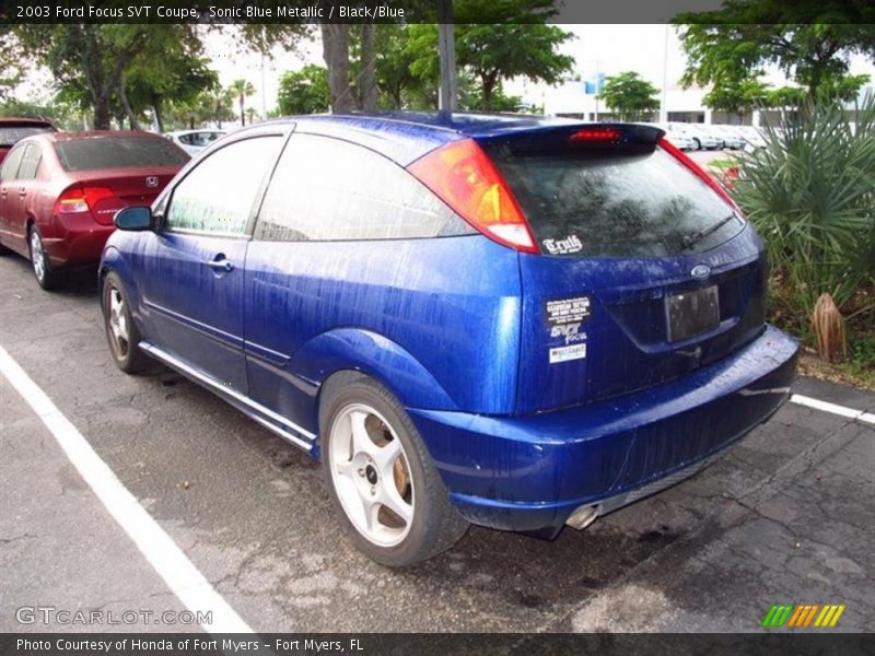 Sonic Blue Metallic / Black/Blue 2003 Ford Focus SVT Coupe