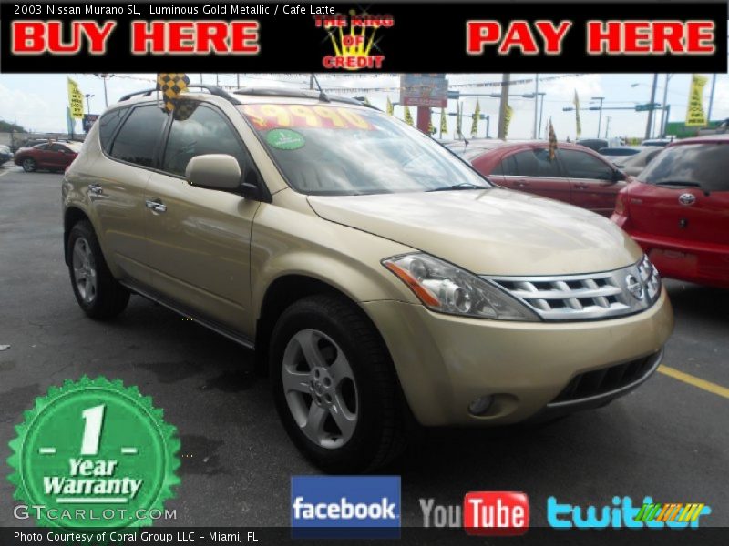 Luminous Gold Metallic / Cafe Latte 2003 Nissan Murano SL