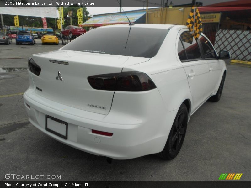 Wicked White / Beige 2008 Mitsubishi Lancer ES
