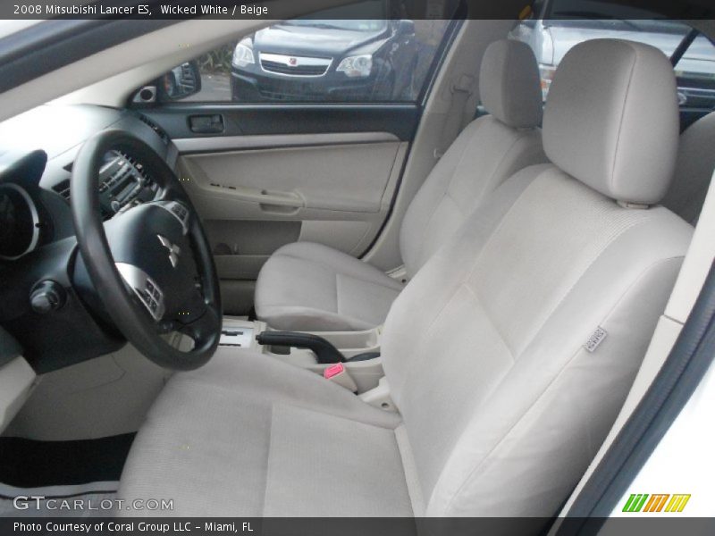 Wicked White / Beige 2008 Mitsubishi Lancer ES
